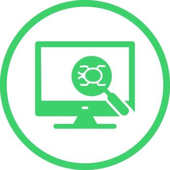 icono de vector de depuración