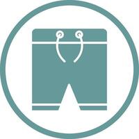 icono de vector de pantalones cortos