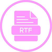 icono de vector rtf