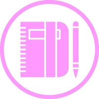 Pencil and Book Vector Icon