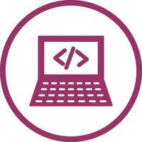 icono de vector de computadora portátil de escritura