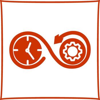 hora mejoramiento vector icono