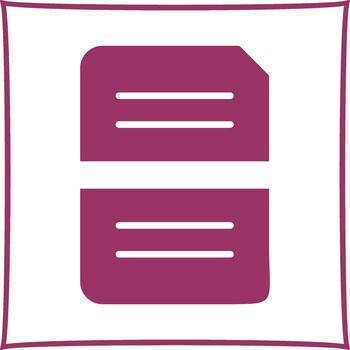 Split Document Vector Icon