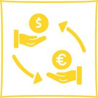 icono de vector de dólar a euro