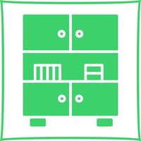 Table with Shelves Vector Icon