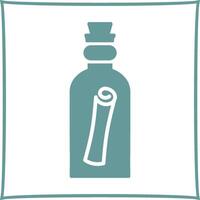 Scroll in Bottle Vector Icon