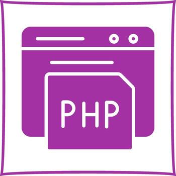 icono de vector de php