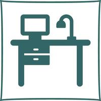 Working Desk Vector Icon