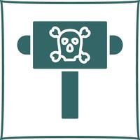 icono de vector de signo pirata