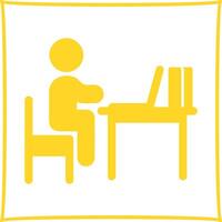 Studying Desk Vector Icon