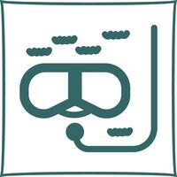 Snorkeling Vector Icon