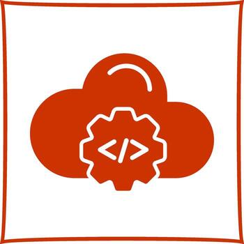 Cloud Coding Vector Icon