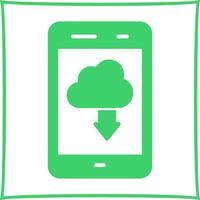 Cloud with Downward Arrow Vector Icon