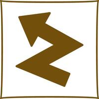 ZigZag Arrow Vector Icon