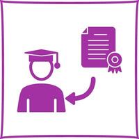 Receiving Diploma Vector Icon