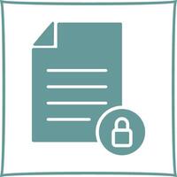 icono de vector de documento privado