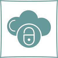 Secure Cloud Vector Icon