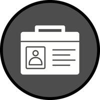 icono de vector de tarjeta de identificación