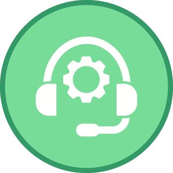 icono de vector de soporte técnico