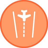 Plane on Runway Vector Icon