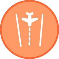 Plane on Runway Vector Icon