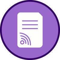 Wifi Documents Vector Icon