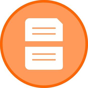 Split Document Vector Icon