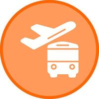 Bus on Airport Vector Icon