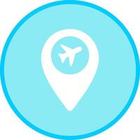 icono de vector de ubicación del aeropuerto