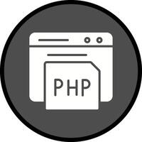 icono de vector de php