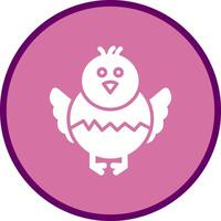 icono de vector de pollito