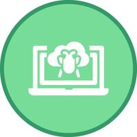 Bug Cloud Vector Icon