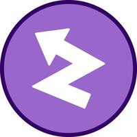 ZigZag Arrow Vector Icon