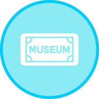 icono de vector de etiqueta de museo