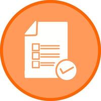 icono de vector de documento válido