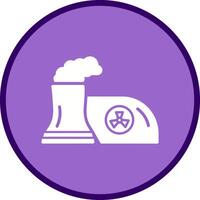 icono de vector de planta nuclear