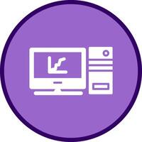 Graph Line Screen Vector Icon