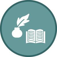 Quill and Book Vector Icon