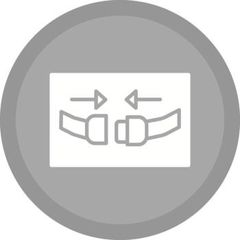 icono de vector de cinturón de seguridad