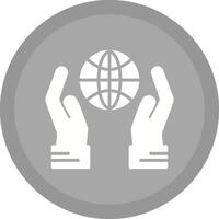 Globe Hand Vector Icon