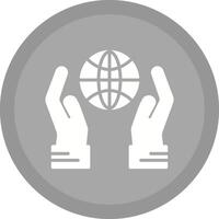 Globe Hand Vector Icon