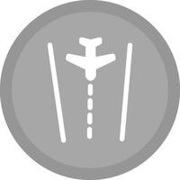 Plane on Runway Vector Icon