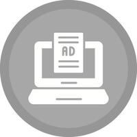 Internet anuncios vector icono