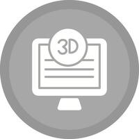 3d calidad pantalla vector icono