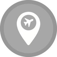 Airport Location Vector Icon