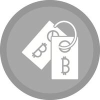 Bitcoin Label Tag Vector Icon