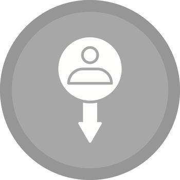 User Down Vector Icon