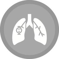 icono de vector de cáncer de pulmón