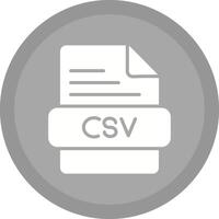 icono de vector csv