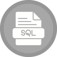 icono de vector de sql